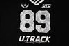 【U.TRACK/ユードットトラック】オーバーサイズレースナンバーロゴトレーナー