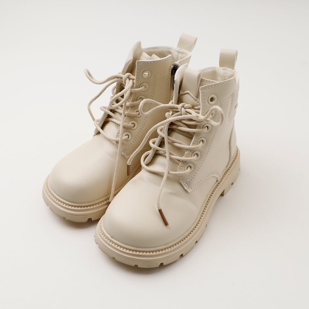 レースアップカラーショートブーツ