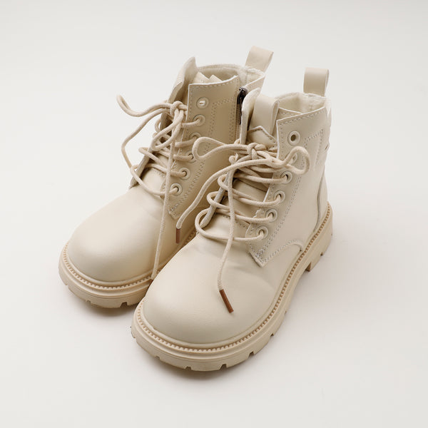 レースアップカラーショートブーツ