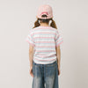 ワンポイントハートロゴマルチボーダーTシャツ