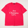 フレンチテキストロゴデザインTシャツ