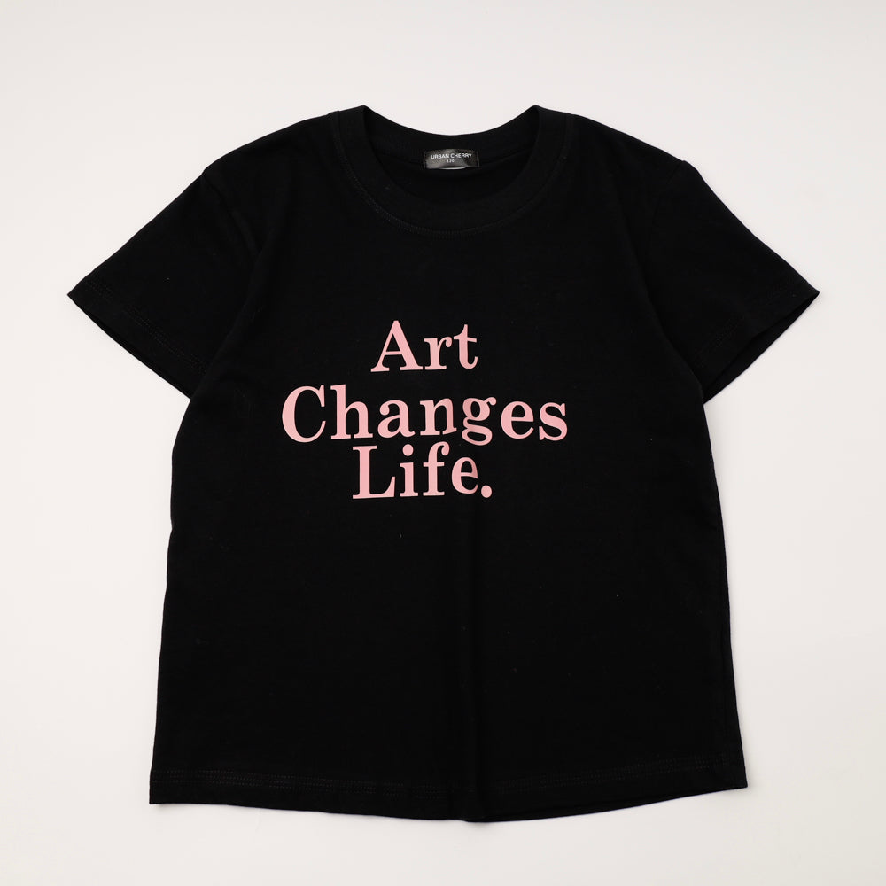 フレンチテキストロゴデザインTシャツ