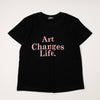 フレンチテキストロゴデザインTシャツ