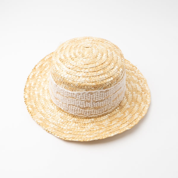 レースリボンカンカン帽