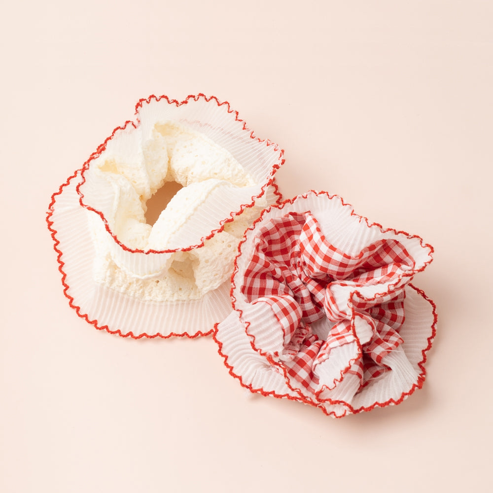 【2個セット】配色メロウシュシュ