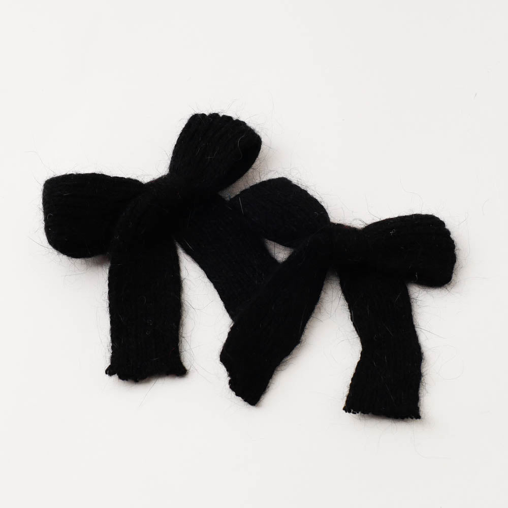 【2点セット】ニットリボンクリップ