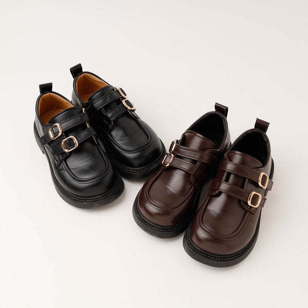 ダブルスクエアバックルベルトローファー