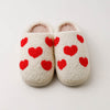 もこもこ総柄ハートデザインスリッパ