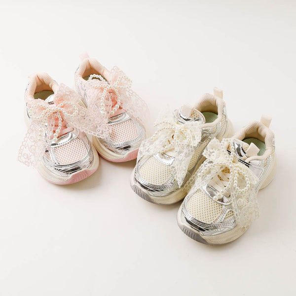 【リボンチャーム付き】メタルダッドスニーカー