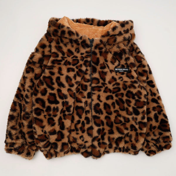レオパードクマ耳ファーパーカー