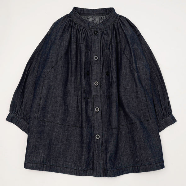 フロントボタンデザインデニムワンピース