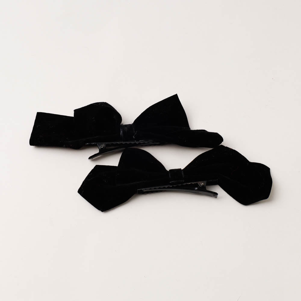 【2点セット】ベロアリボンクリップ