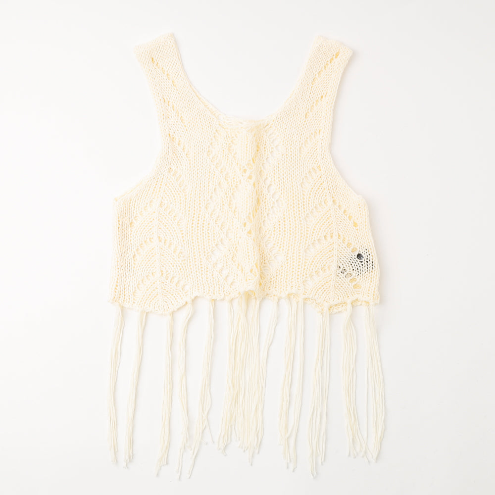 BEAUTY&YOUTH フリンジノースリーブトップス BEAUTY&YOUTH UNITED ARROWS（ビューティーアンドユース