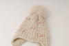 ポンポンリボンニット帽