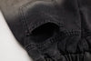 チャックシャツドッキングデニムショートパンツ