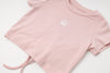 バックオープンフロントチェリーロゴミニTシャツ