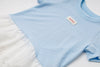 カットワークレースフリルドッキングTシャツ