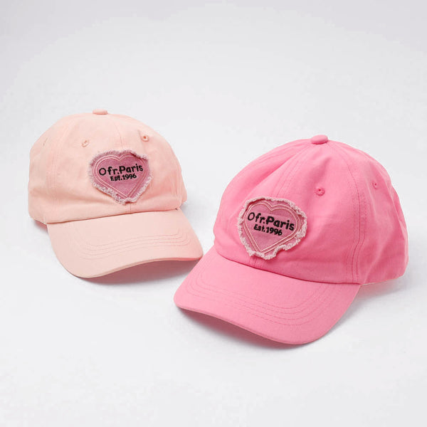 フリンジハートワッペンライクキャップ