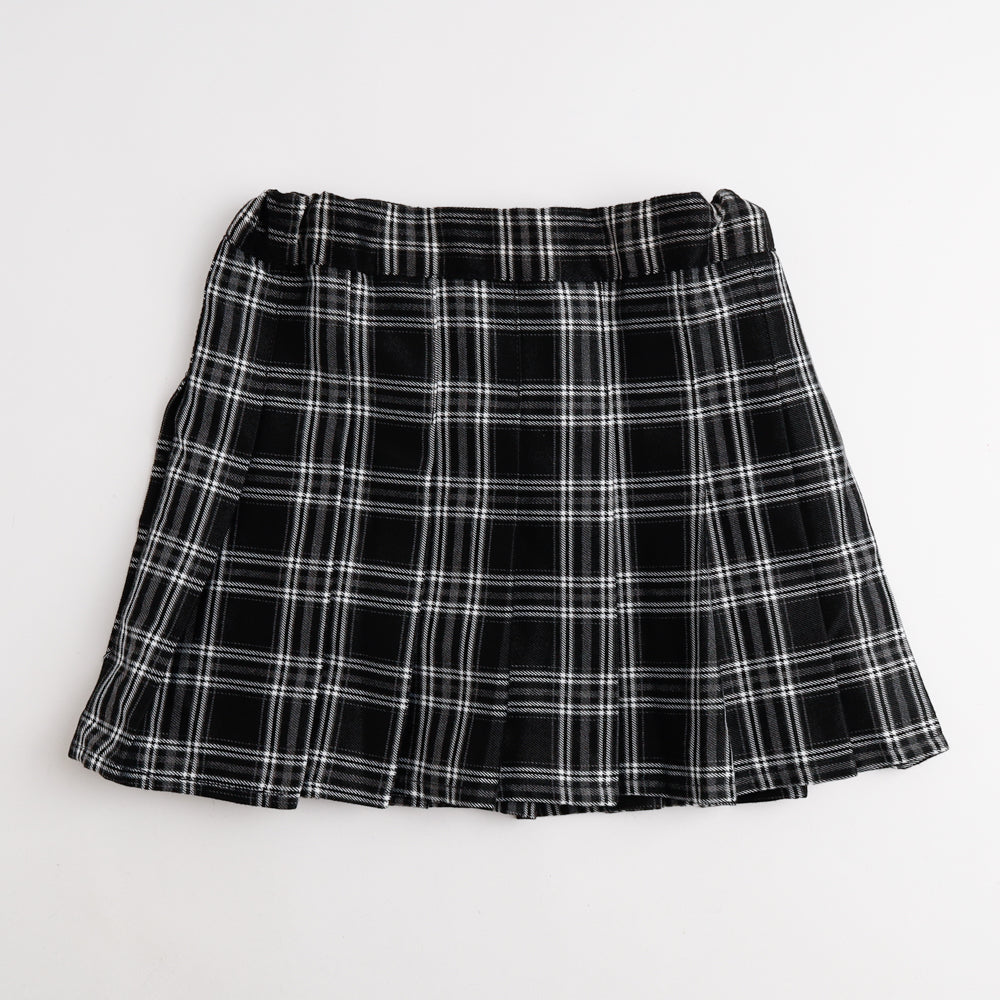 【インナーパンツ付】グレンチェックプリーツスカート