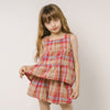 【2点セット】チェックティアードフリルトップス＋ショートパンツ