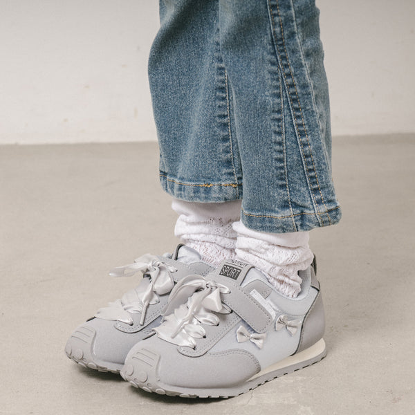 スエードレースアップリボンスニーカー