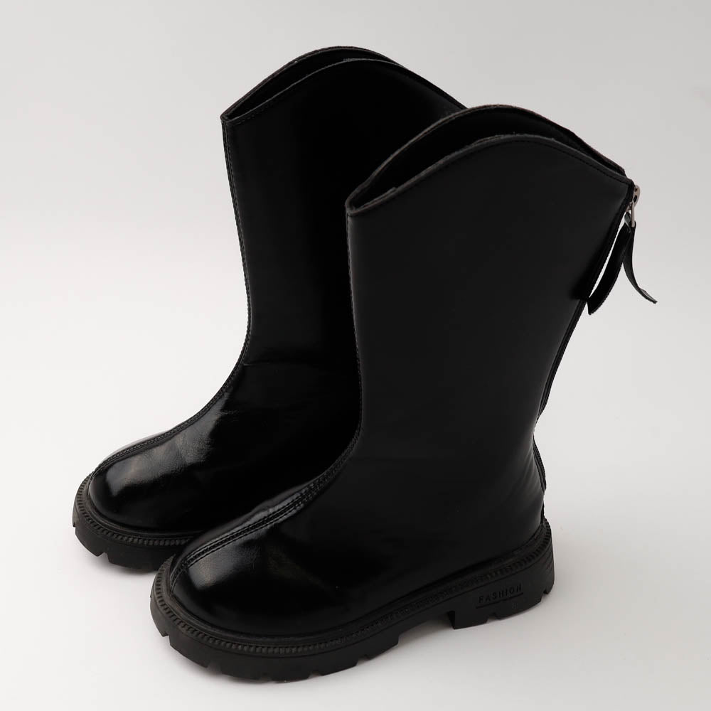 アシンメトリーカットロングブーツ