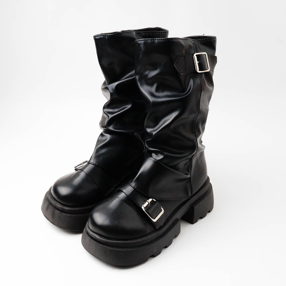 くしゅくしゅカバーミドルブーツ