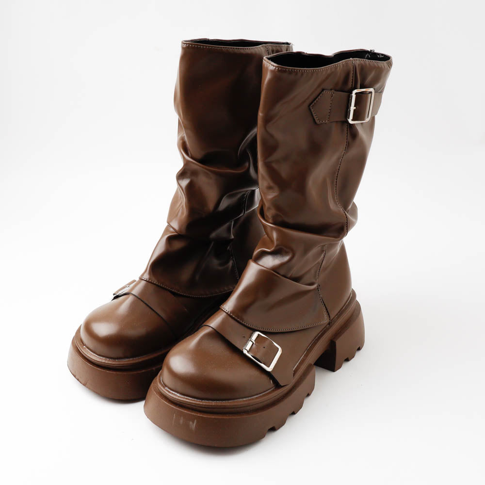 くしゅくしゅカバーミドルブーツ