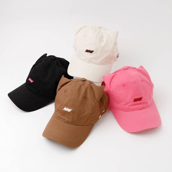 猫耳ワンポイント刺繍キャップ