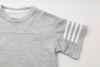 【2点セット】ラインデザインルーズTシャツ＋ショートパンツ