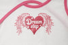 【綿100％/吸水速乾】ハートエンジェルラメプリントカットクロップドTシャツ