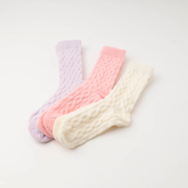 【3足セット】もこもこマルチカラールームソックス