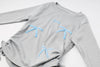 ぷくぷくリボン発泡プリントサイドギャザーロングTシャツ