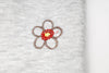 フラワー刺繍デザインルーズスウェットパンツ