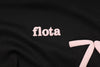 ぷくぷくリボン発泡プリントサイドギャザーロングTシャツ
