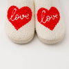 もこもこハートロゴデザインスリッパ