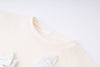 【CHIPIE/シピ】ビッグポルカドットリボンデザインクロップドトレーナー