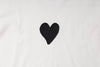 フロントワンポイントハートデザインロングTシャツ