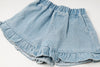 デニムフリルショートパンツ