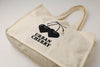 【A4サイズ収納可能】マチ付きロゴプリントトートバッグ