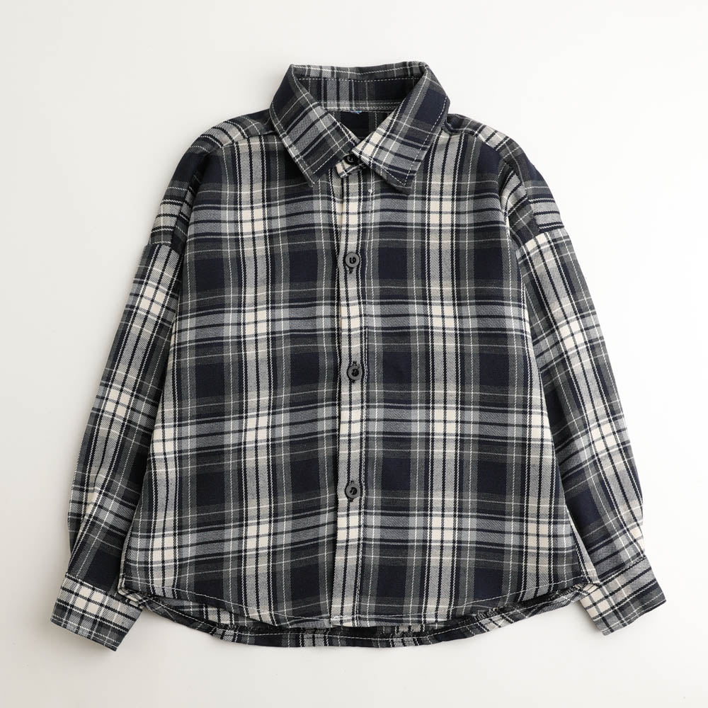 オーバーサイズチェックネルシャツ