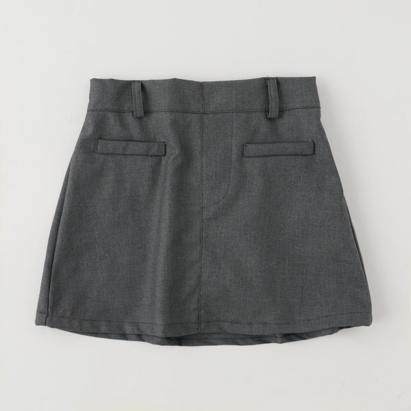 【インナーパンツ付き】フロントポケット台形スカート