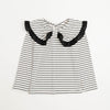 ビッグリボンカラーボーダーリブトップス