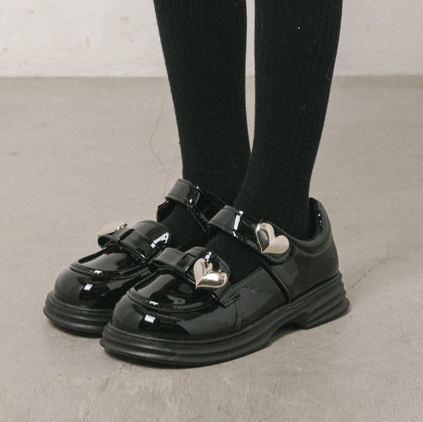 エナメルハートベルトローファー