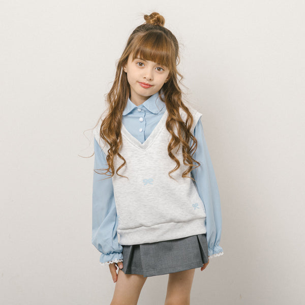 シャツドッキングリボンベストカットソー