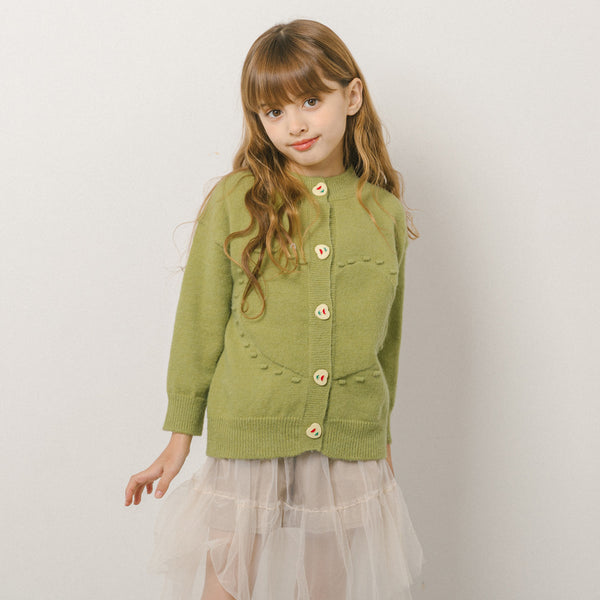 ポコポコハートニットカーディガン