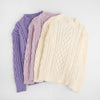 ケーブル編みニットプルオーバー