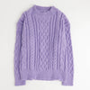 ケーブル編みニットプルオーバー