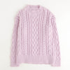 ケーブル編みニットプルオーバー