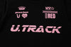 【U.TRACK】カットデザインフロントロゴトップス